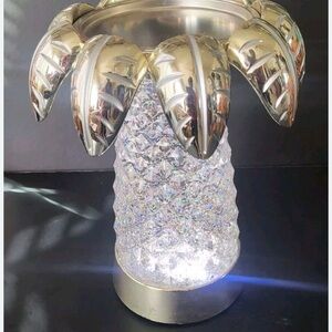 Bath & Body Works Palm Tree Glitter Globe Three Wick Candle Holder